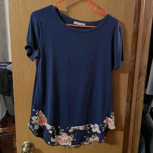 Loveappella Dark Blue Womens Top Size Medium
